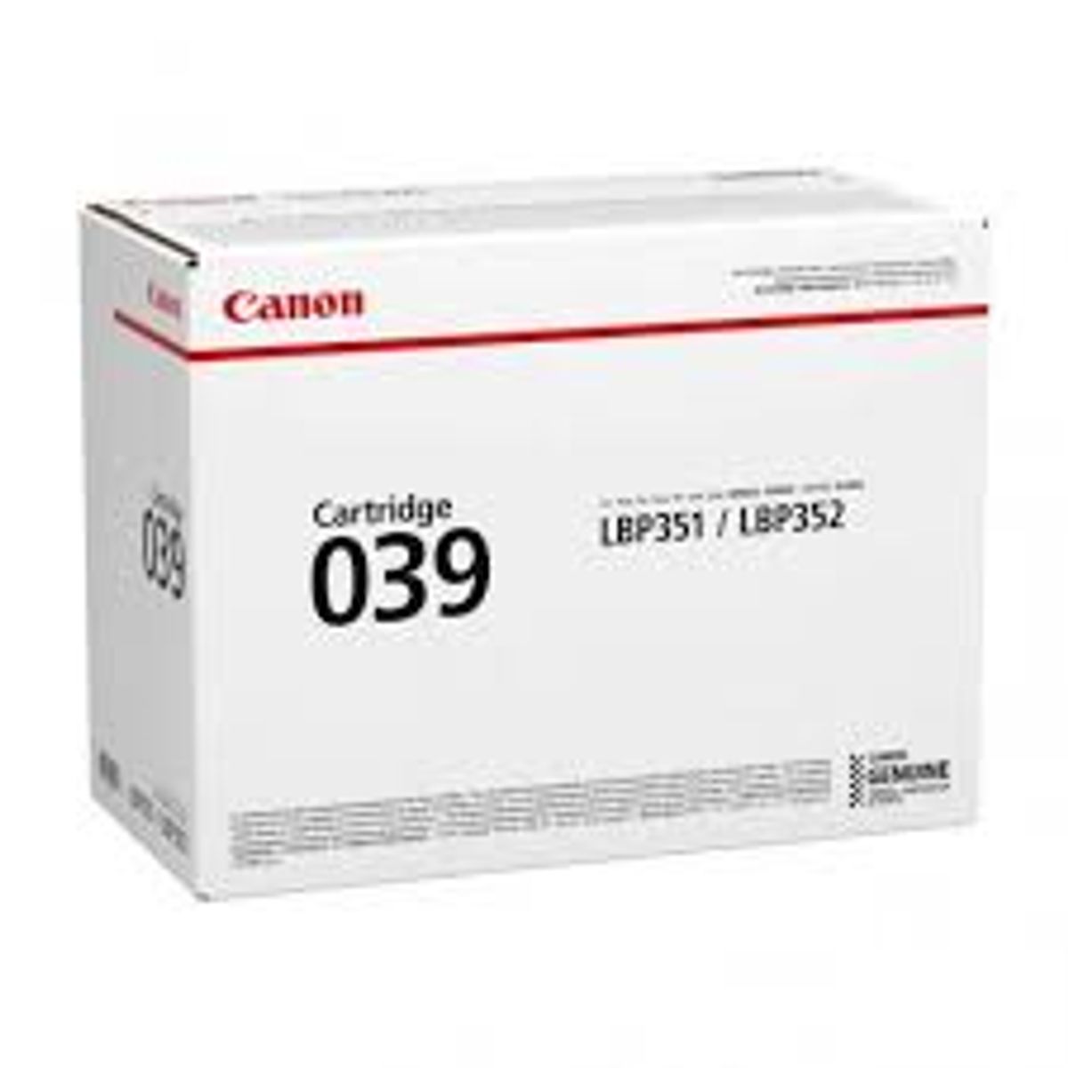 Sort lasertoner - Canon 039 - 11.000 sider.