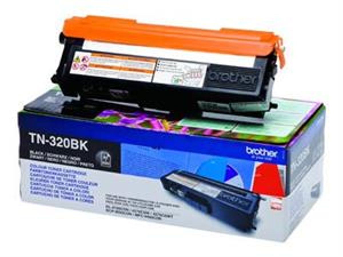 Sort lasertoner TN320BK - Brother - 2.500 sider