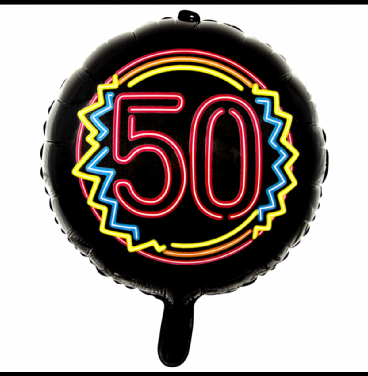 Sort Neon - Årstalsballon 18" 50 - UDSALG