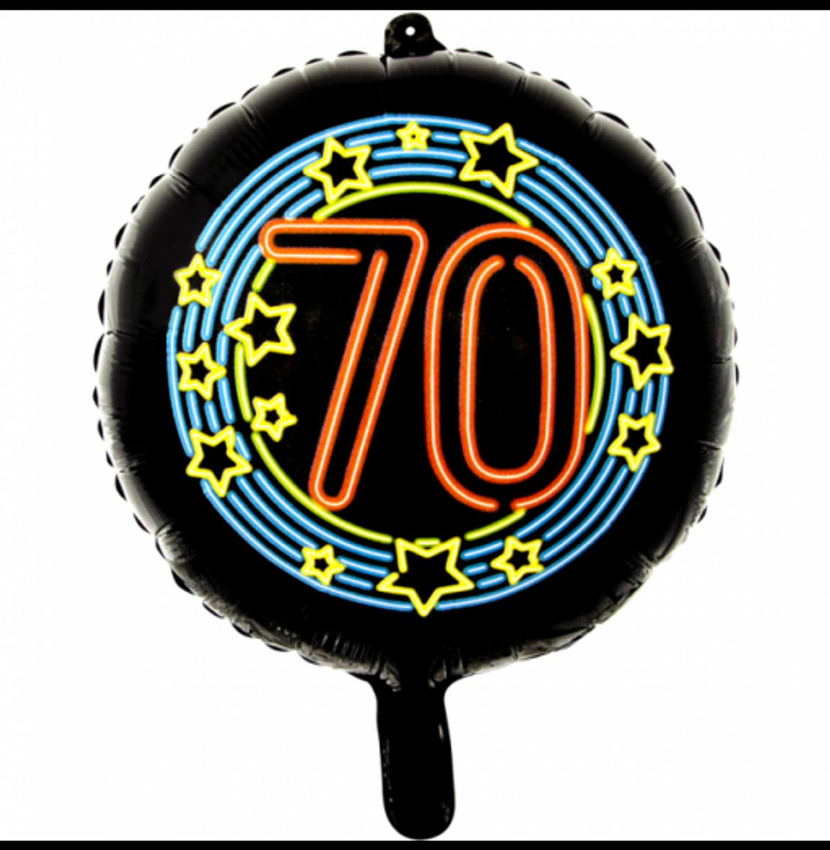 Sort Neon - Årstalsballon 18" 70 - UDSALG