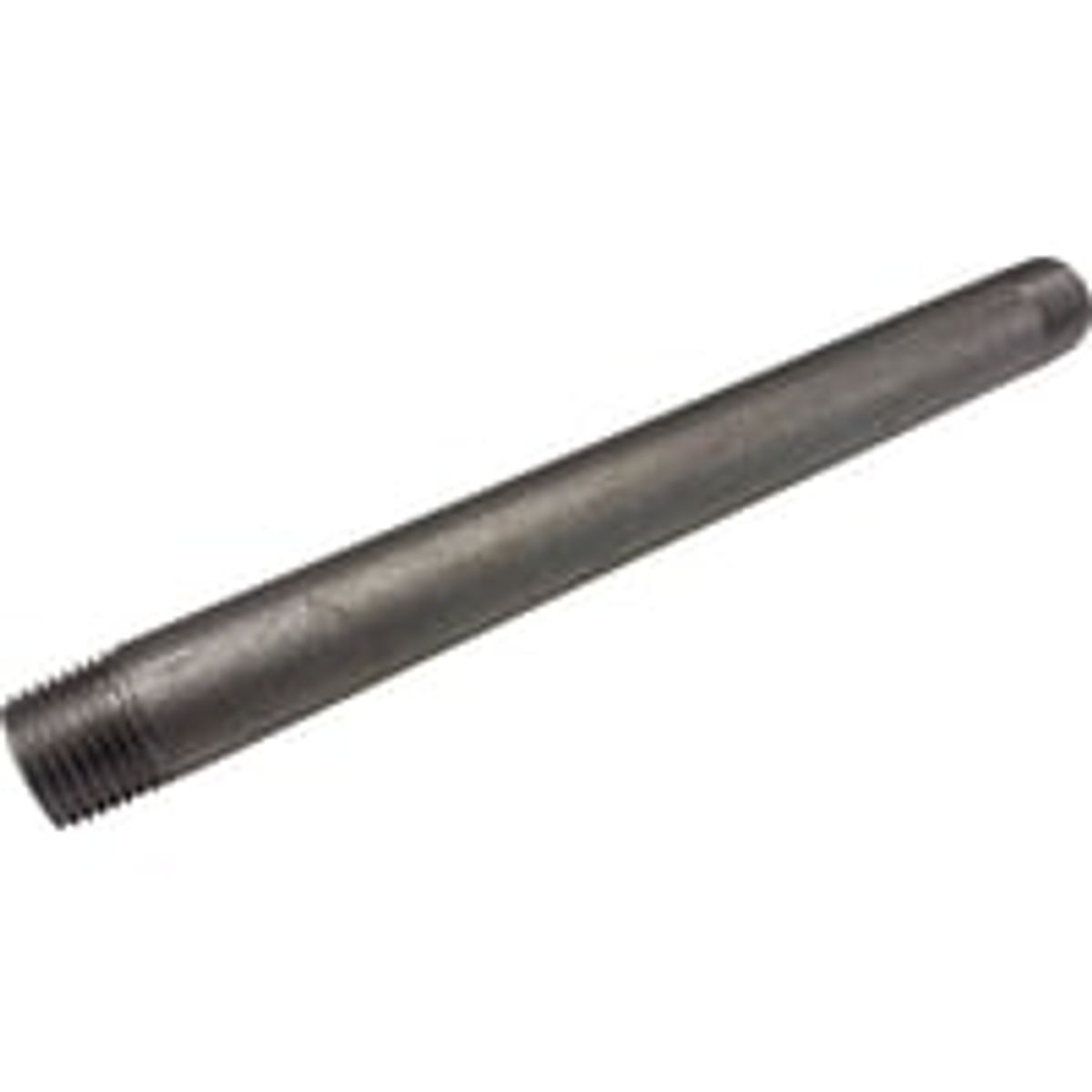 Sort nippelrr, ?1" x ?1", 150 mm lang