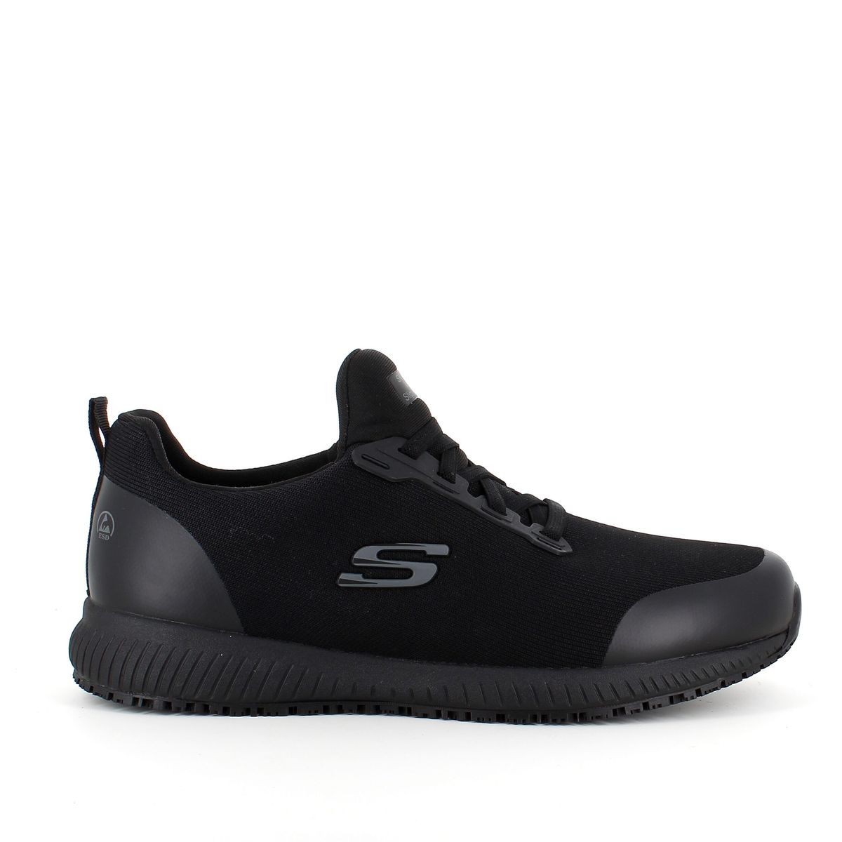 Sort Skechers work sko med ESD - 46