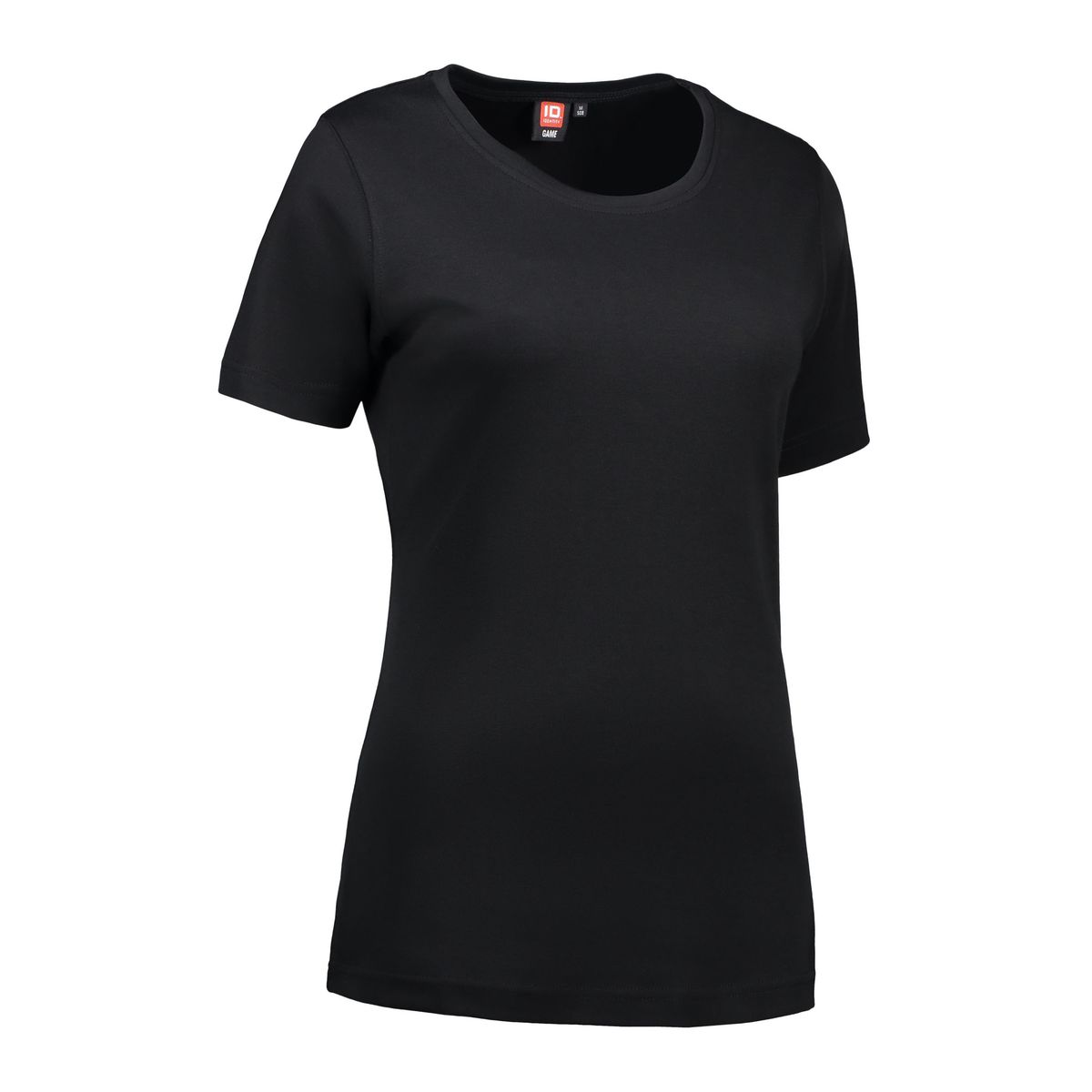 Sort t-shirt med rund hals til damer - 3XL