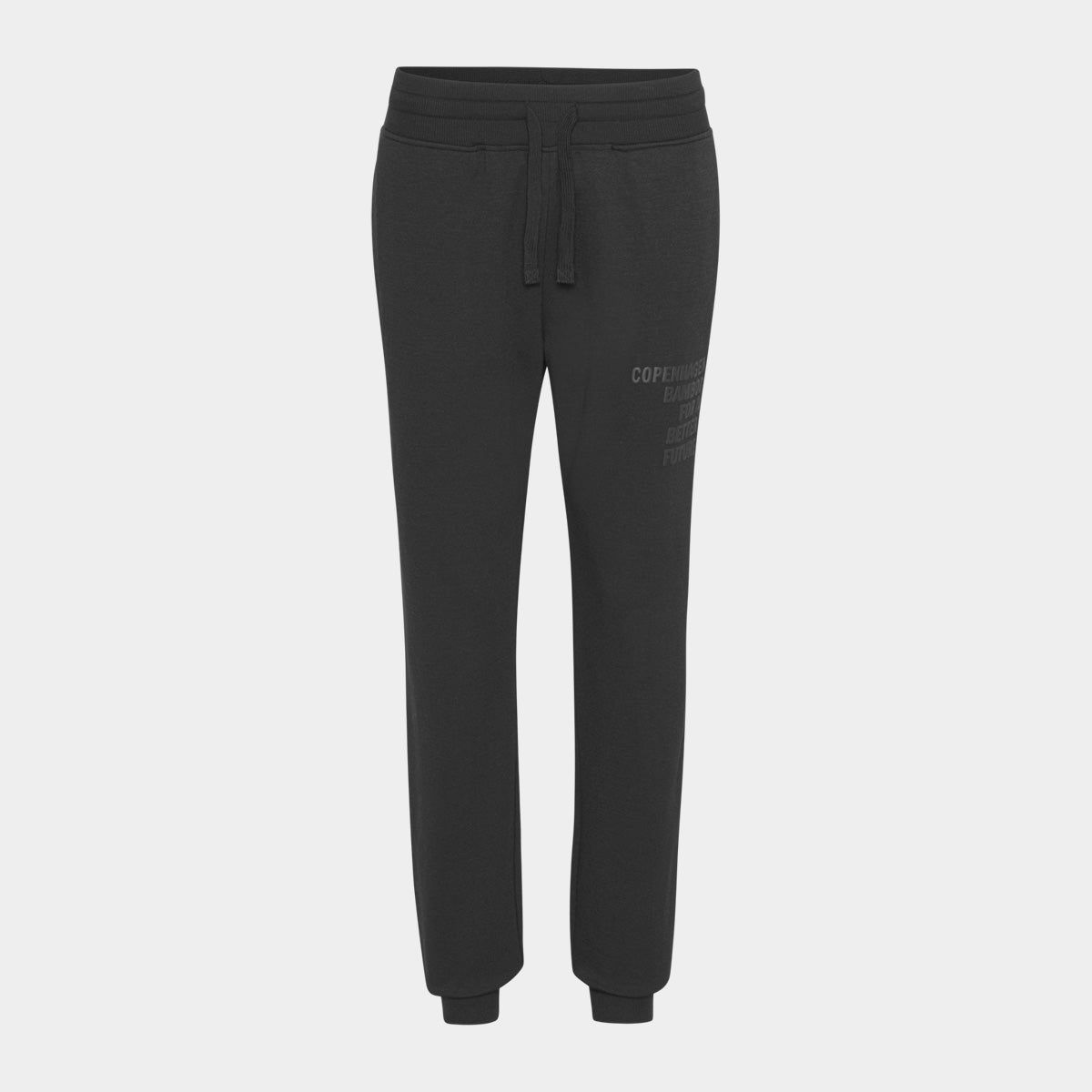 Sorte bambus sweatpants med logo fra Copenhagen Bamboo, M