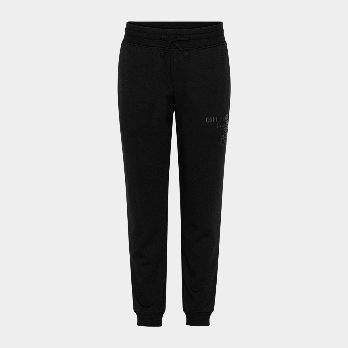 Sorte bambus sweatpants med logo fra Copenhagen Bamboo, M