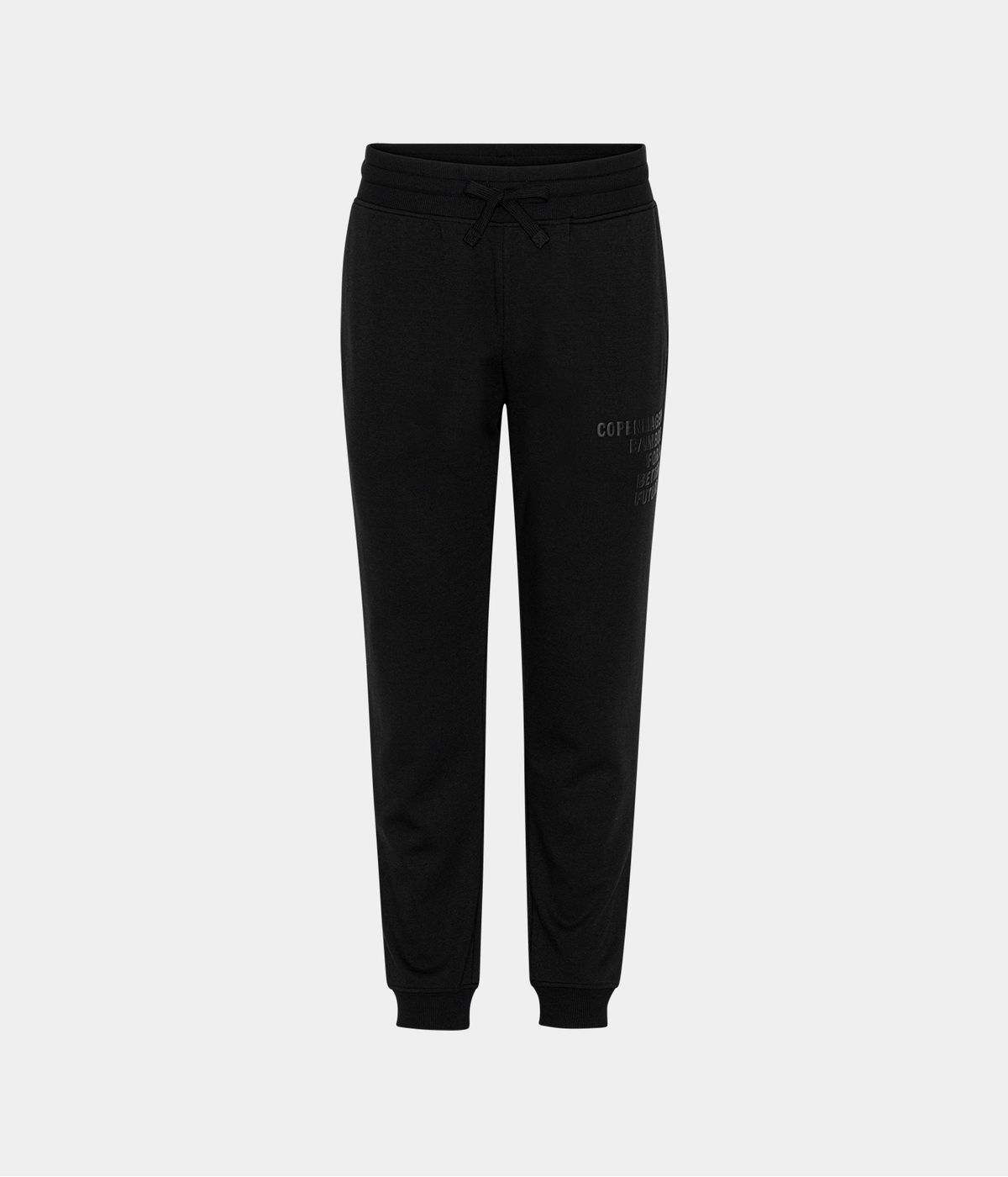 Sorte bambus sweatpants til mænd med logo fra Copenhagen Bamboo, M