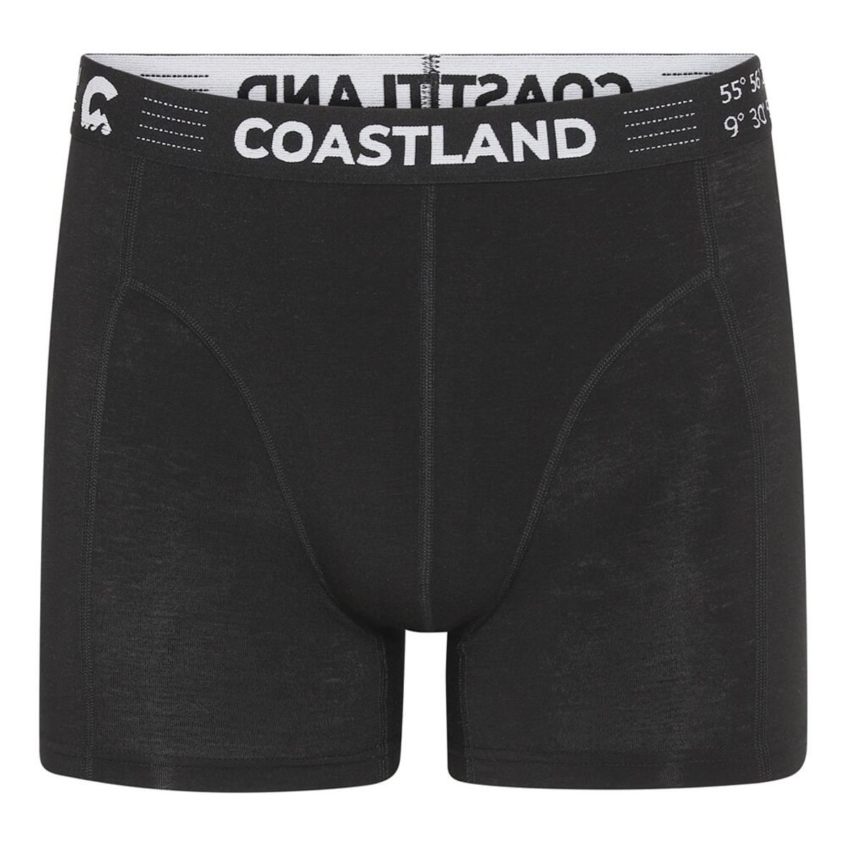 Sorte Coastland uld-boxershorts, Medium