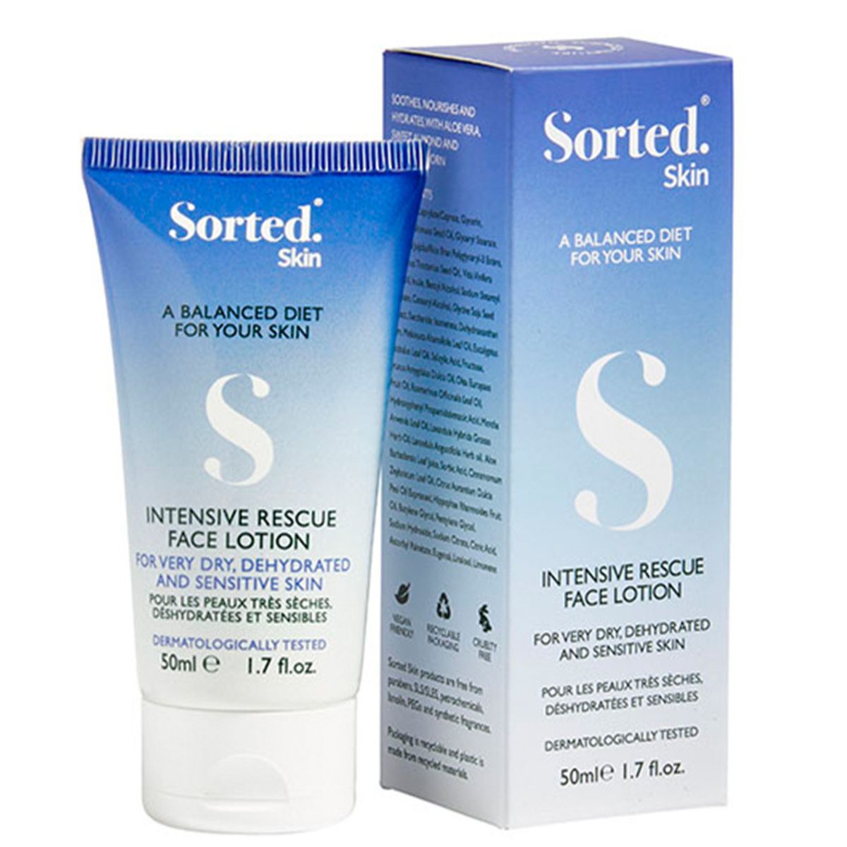 Sorted Skin Intensive Rescue Face Lotion, 50ml.