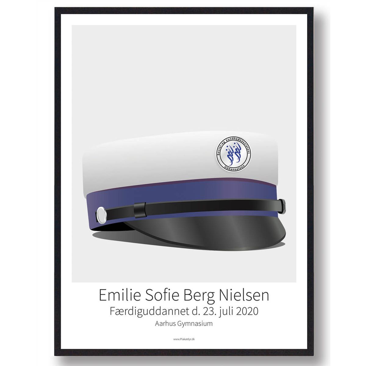 SOSU assistent plakat - grå (Størrelse: M - 30x40cm)