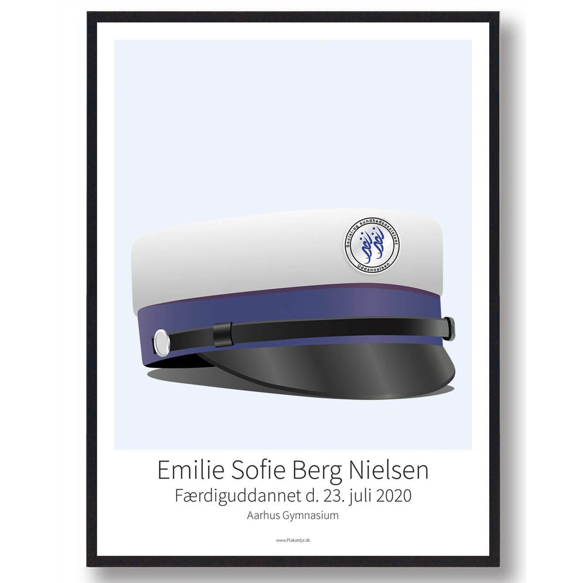 SOSU assistent plakat - lyseblå (Størrelse: L - 50x70cm (B2))