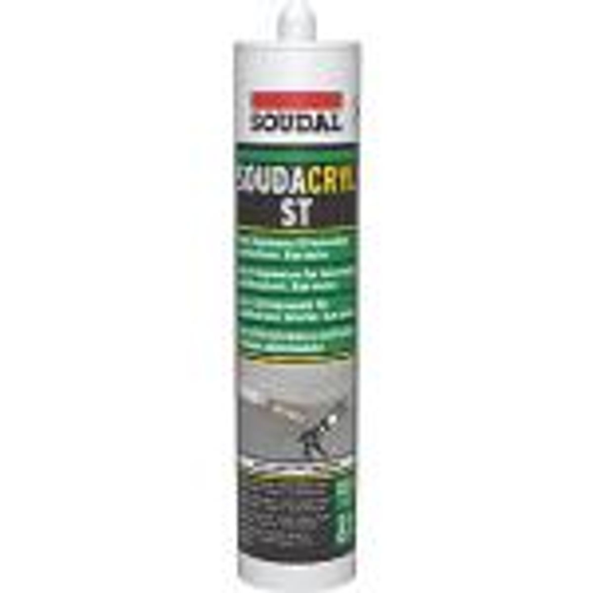 Soudal akrylfuge 300ml Soudacryl ST hvid, malbar & frostsikker ned t/-10gr.C