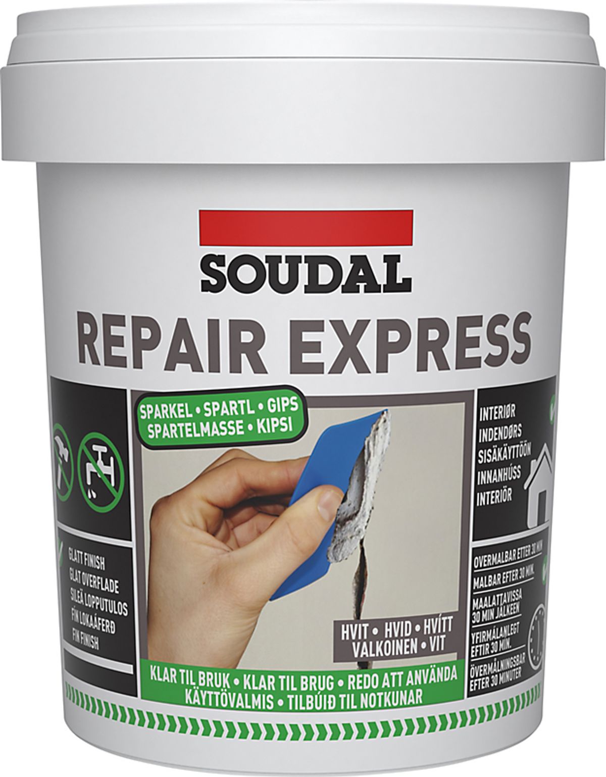 Soudal letvægtsfiller 900ml Letvægtsfiller til fyldning & reparation