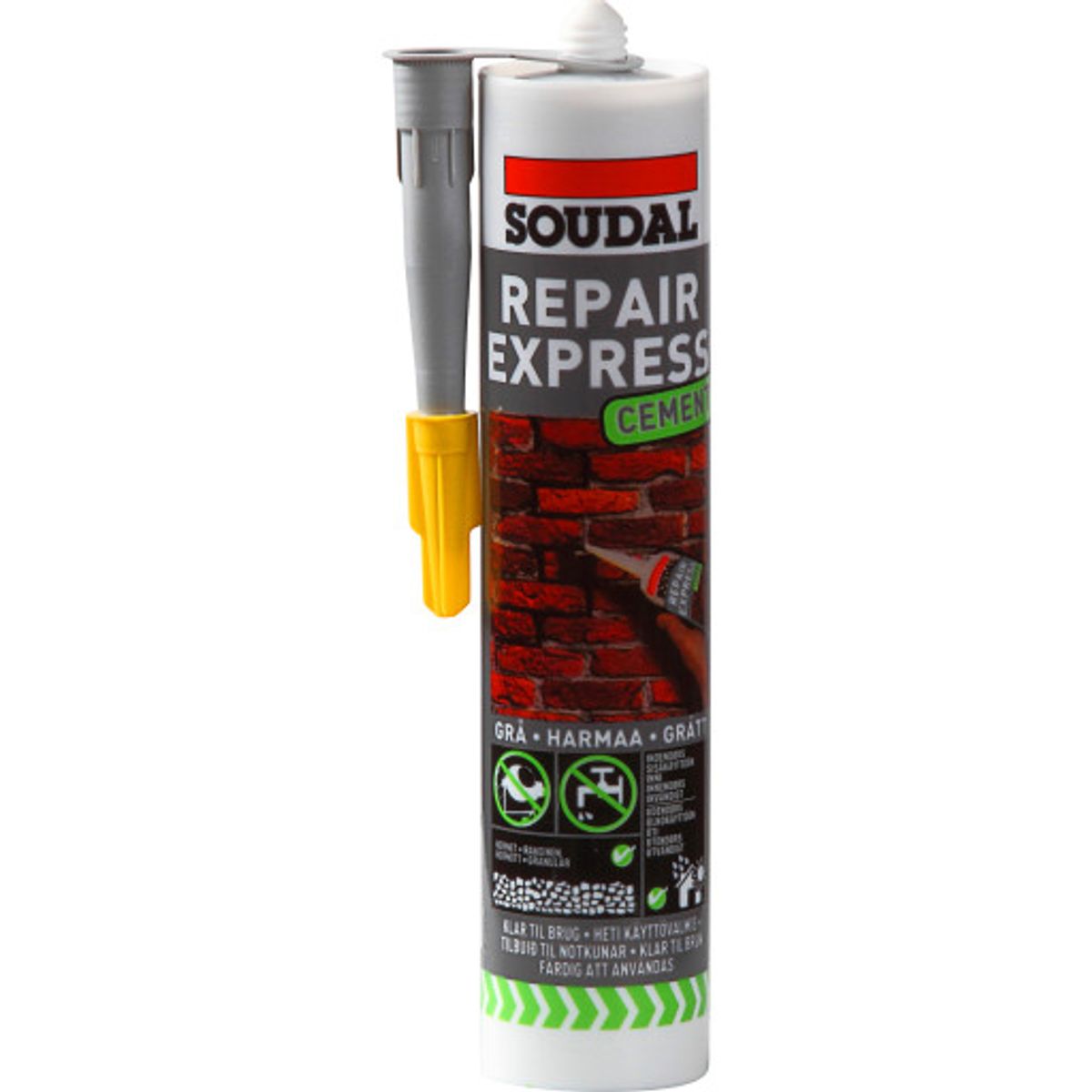 Soudal Repair Express cement spartelmasse, 300 ml, grå