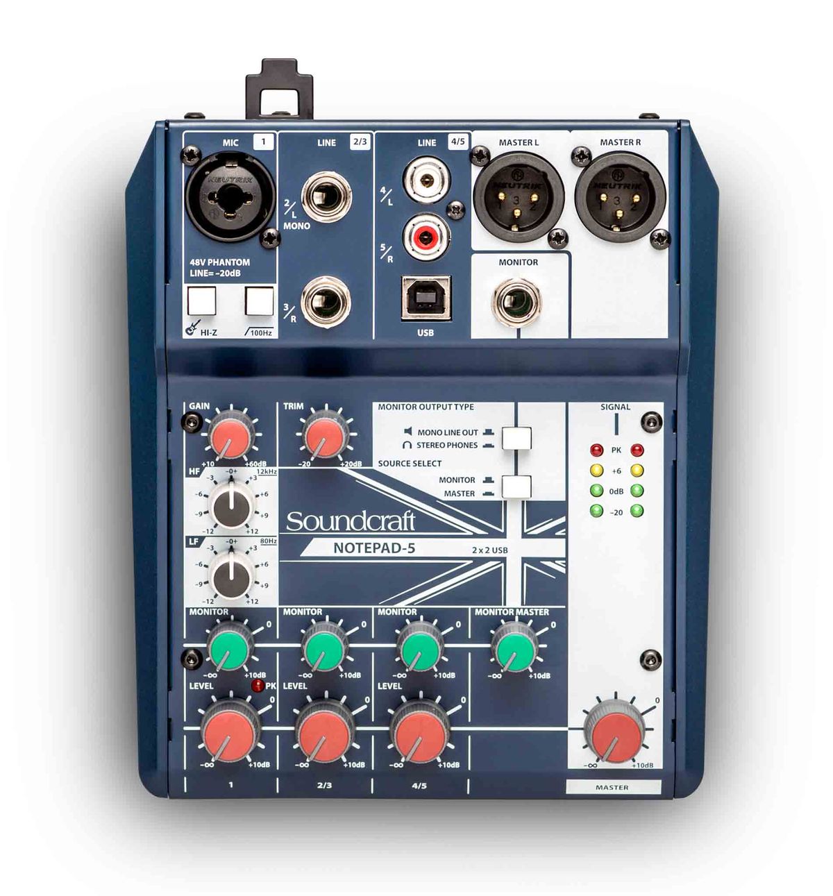 Soundcraft Notepad 5 Channel Desktop Mixer m. USB