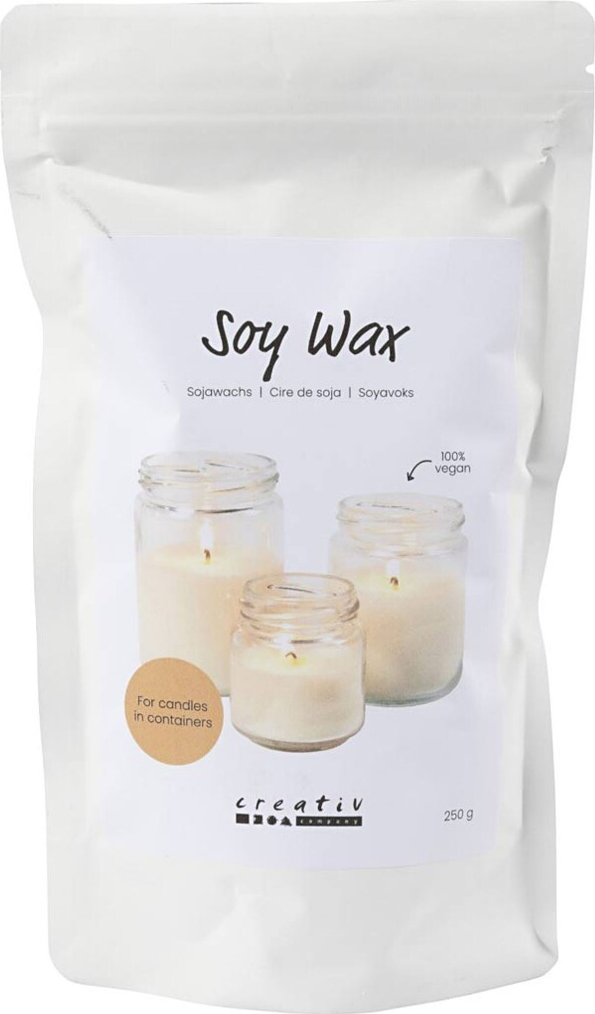 Soyavoks - Til Lys I Beholdere - Creme - 250 G