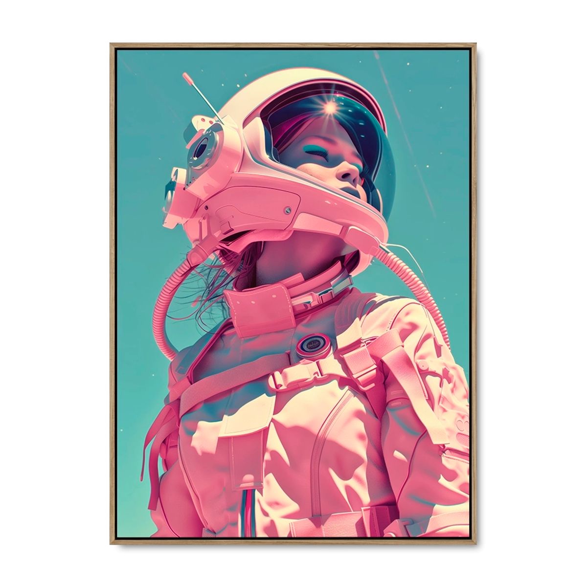 Space Chick - 70x100 cm. - Ege ramme