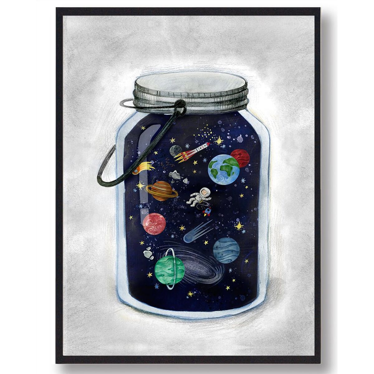 Space jar - plakat (Størrelse: L - 50x70cm (B2))