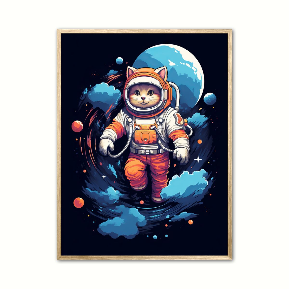 Spacecat - Brneplakat 30 x 40 cm