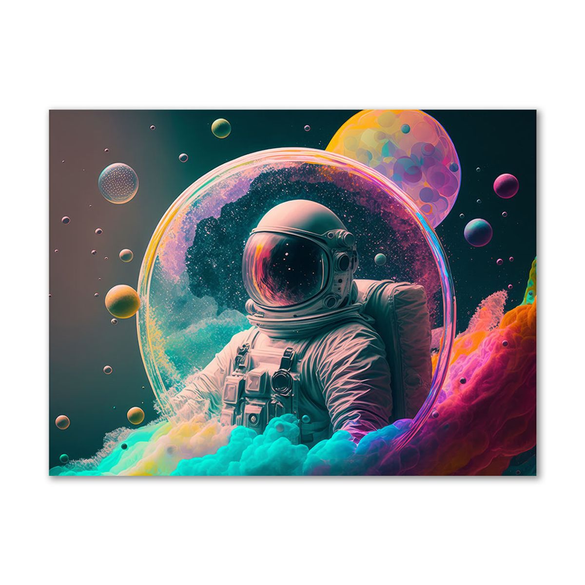 Spaceman Bubble - 70x100 cm - Uden svæveramme