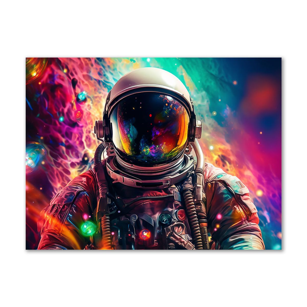 Spaceman in colors - 70x100 cm - Uden svæveramme