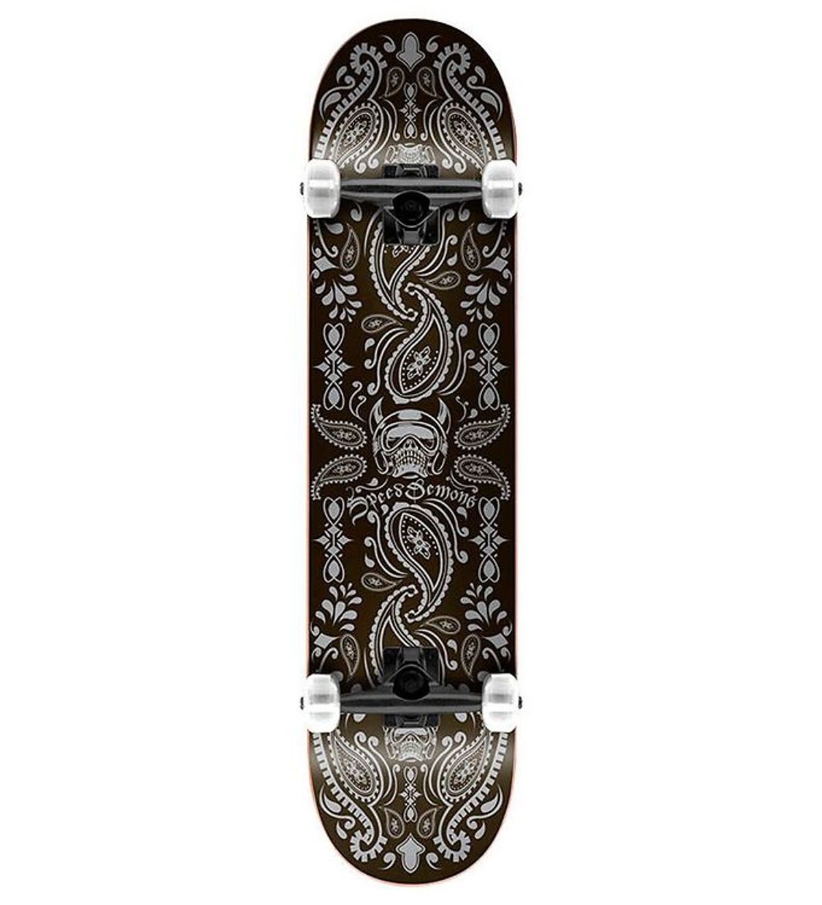 Speed Demons Skateboard - 7.75'' - Bandana Komplet - Sort/Grå