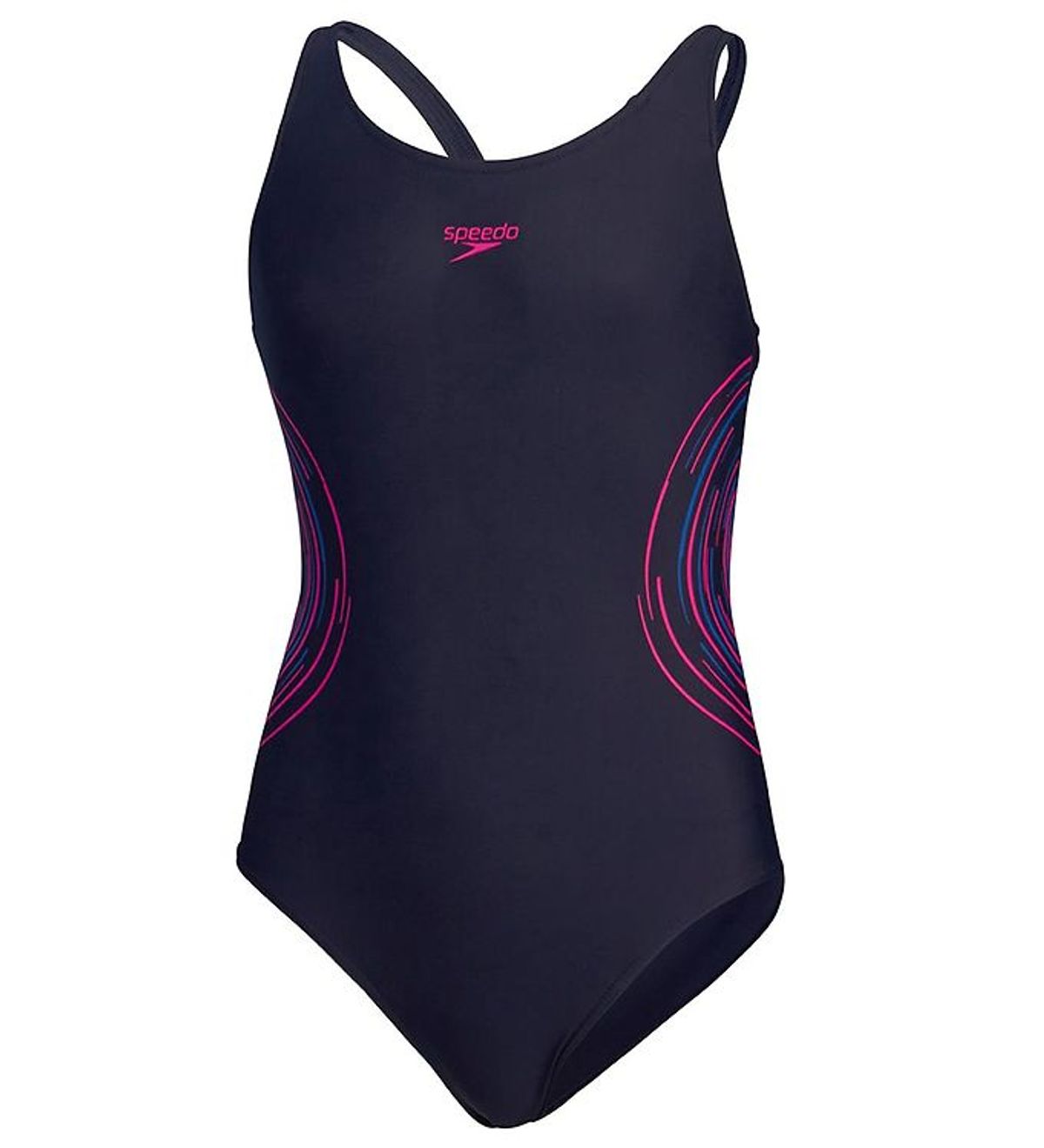 Speedo Badedragt - Girls Placement Muscleback - Navy/Pink