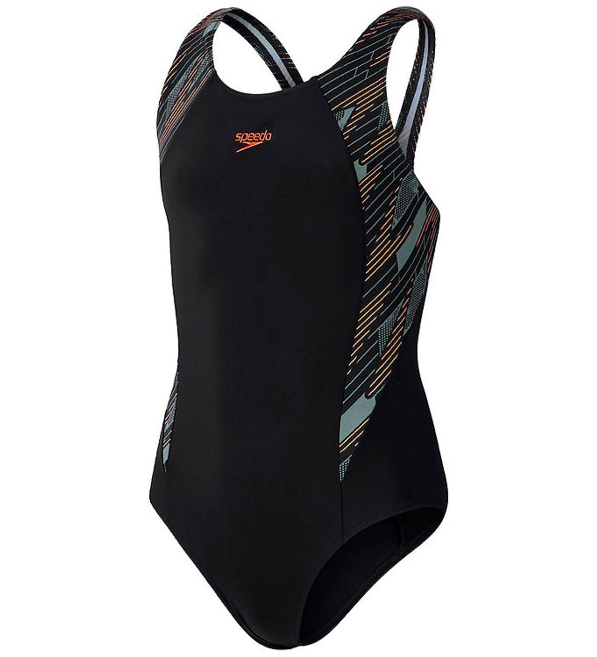 Speedo Badedragt - Hyperboom Splice Muscleback - Black/Green