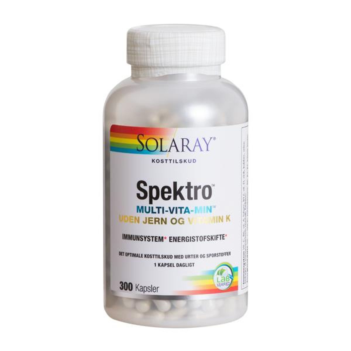 Spektro Multivitamin u. jern og K 300 kaps.