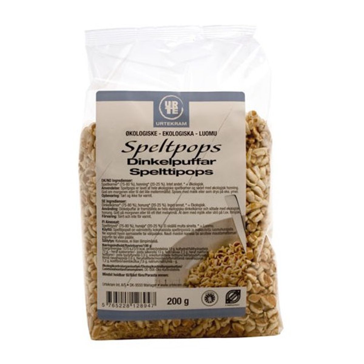 Spelt pops Økologisk - 200 gr - Urtekram