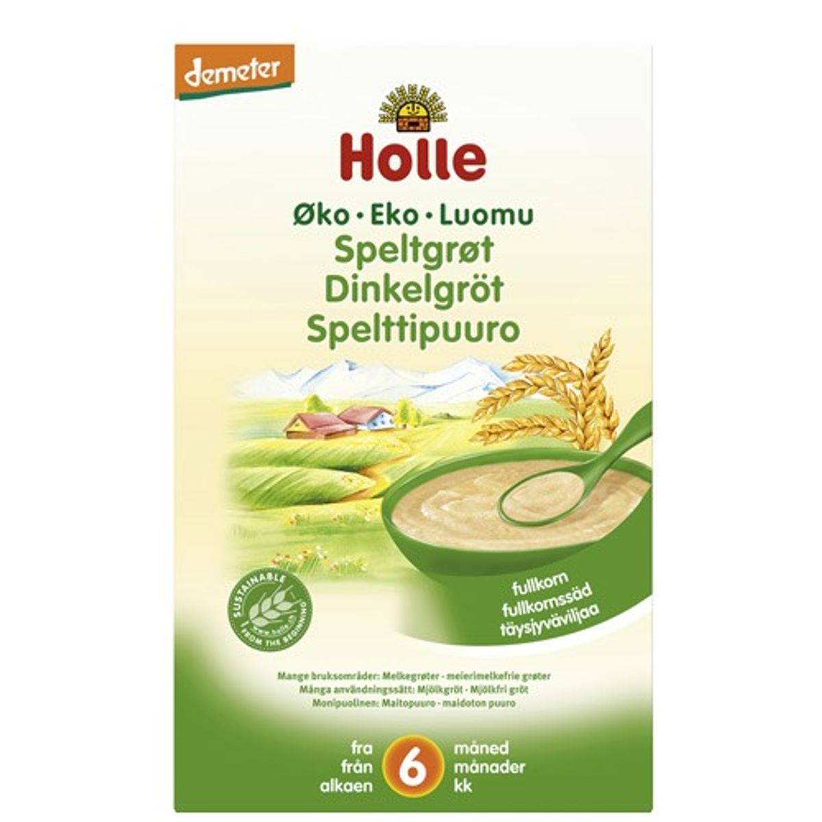 Speltgrød Økologisk demeter - 250 gr - Holle