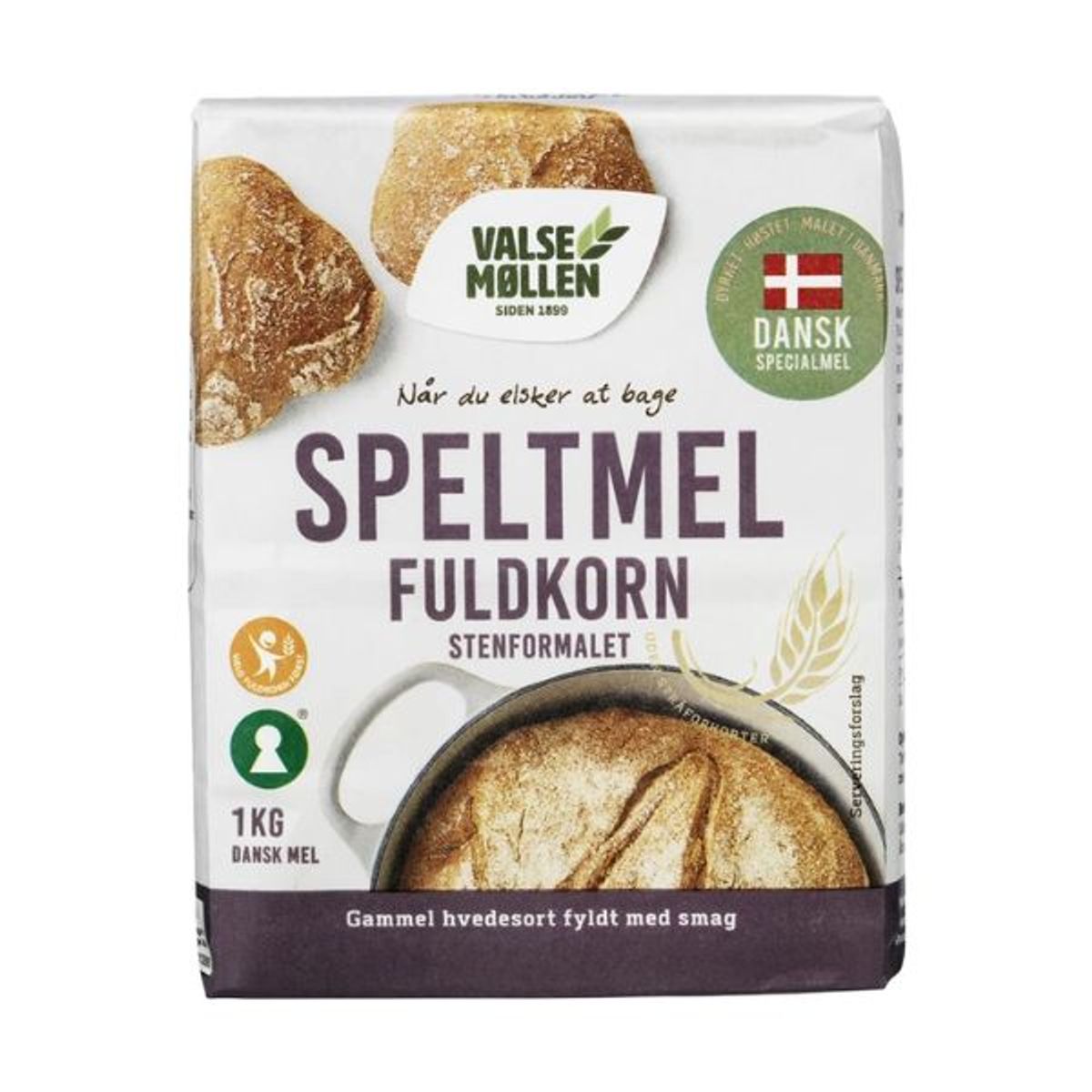 Speltmel Fuldkorn Valsemøllen 1kg