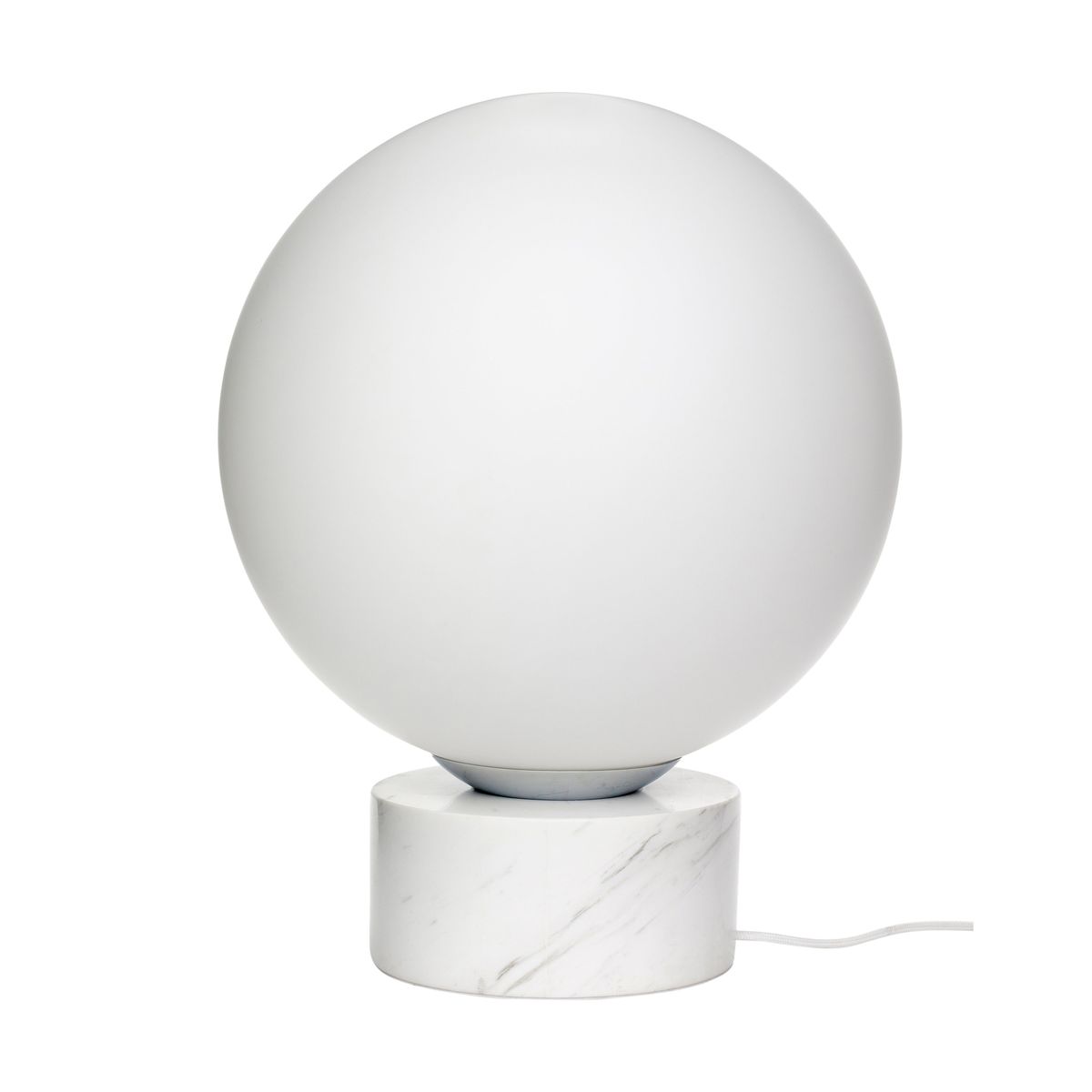 Sphere Gulvlampe Hvid - ø40xh50cm, E27/40W - ø40xh50cm, E27/40W / Hvid / Glas,Jern,Marmor