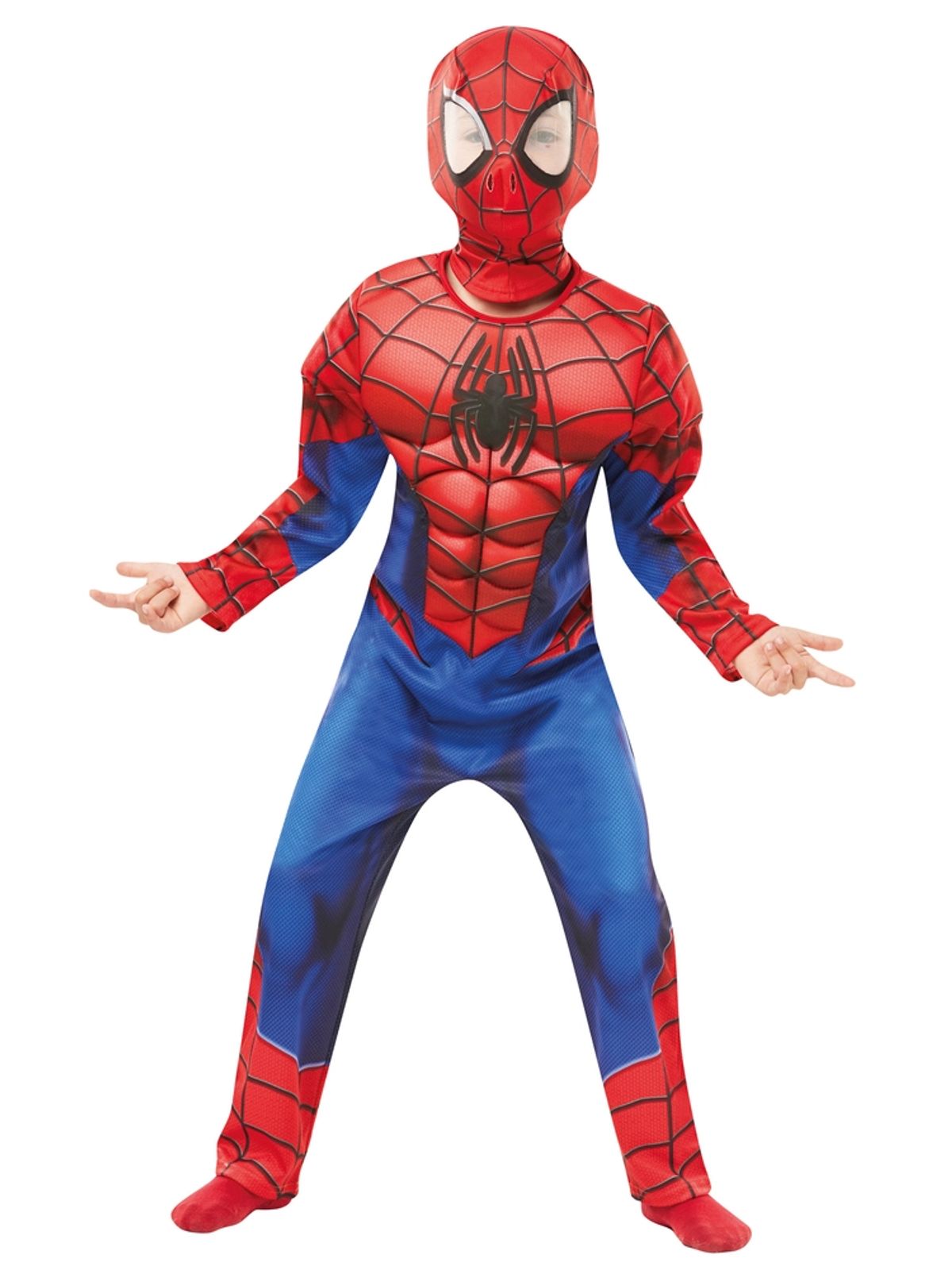 Spiderman Deluxe dragt med maske str. 3-4 år