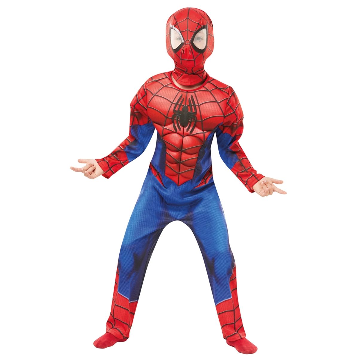 Spiderman Deluxe dragt med maske str. 3-4 år