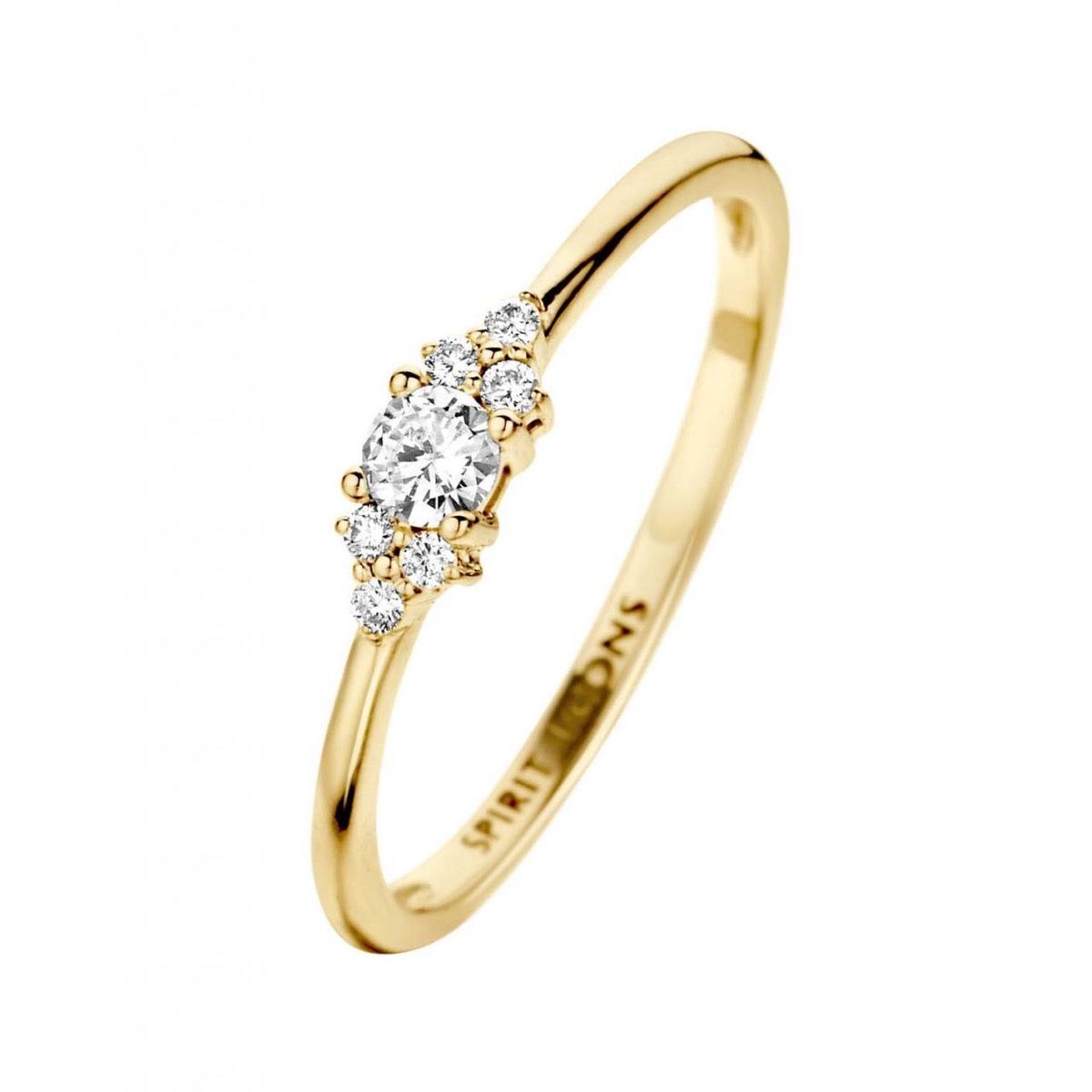 Spirit Icons Vida Ring i 14 Karat Guld med Brillanter 0,16 Carat W/VS