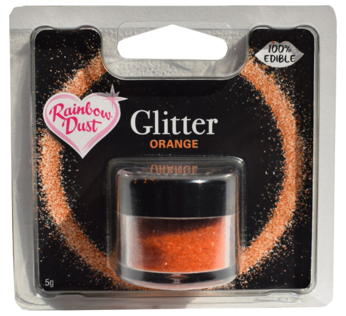 Spiseligt glimmer Orange - Rainbow Dust 5 g