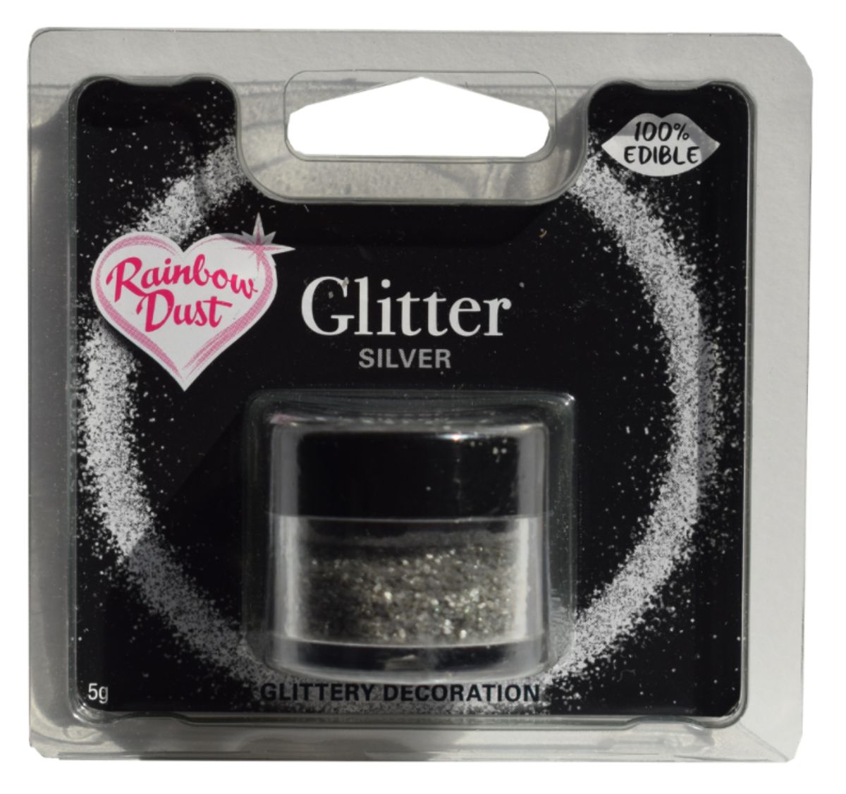 Spiseligt glimmer Silver - Rainbow Dust 5 g