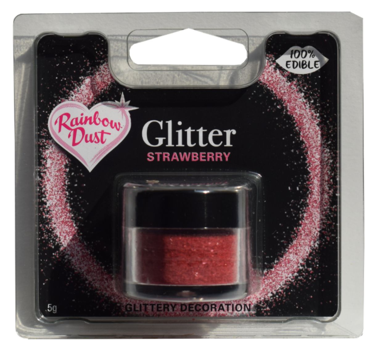 Spiseligt glimmer Strawberry - Rainbow Dust 5 g