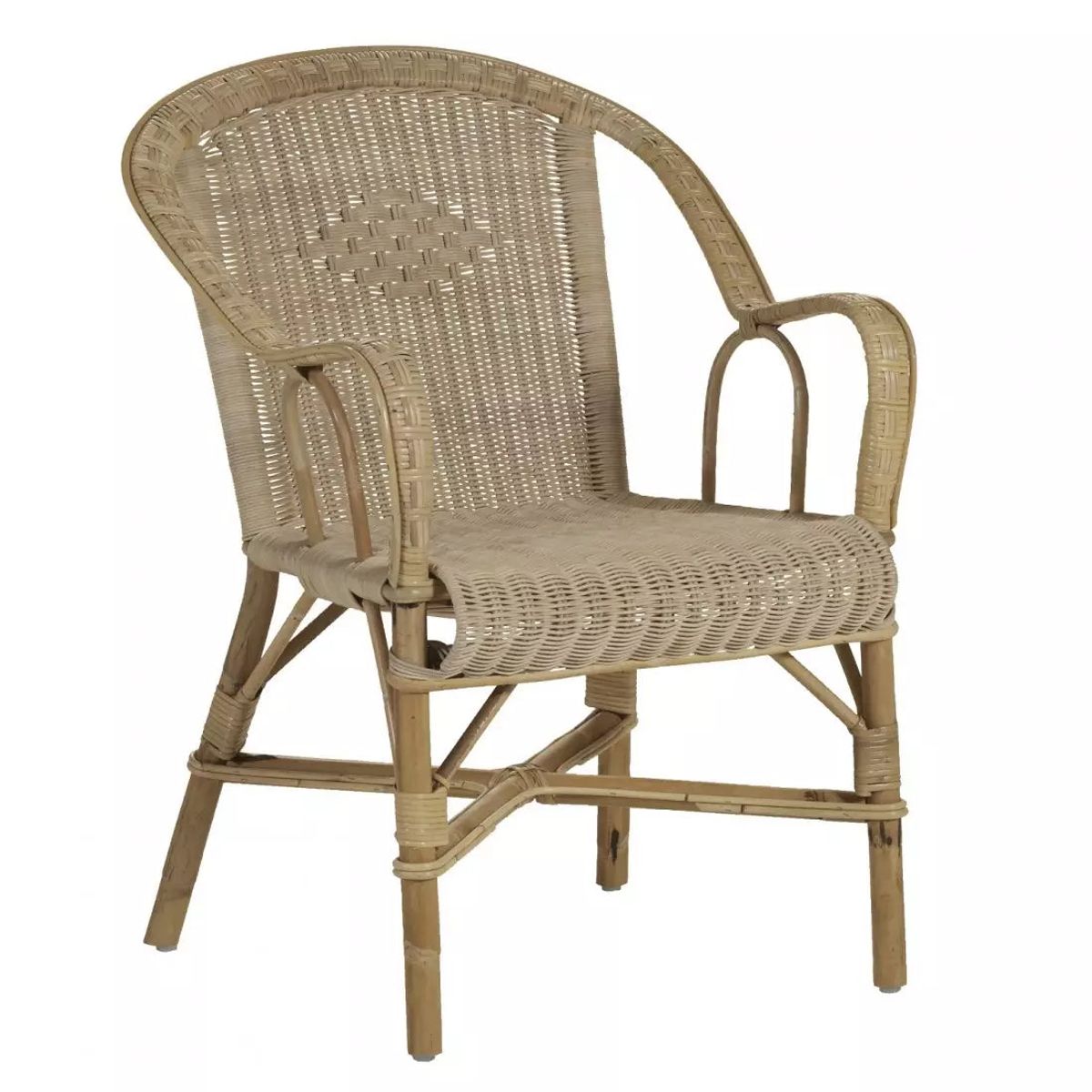 SPISESTOL MARCEL M. ARMLÆN - GRAND PERE SERIE - RATTAN - spisebordsstol - Kok Maison - StudioBuus