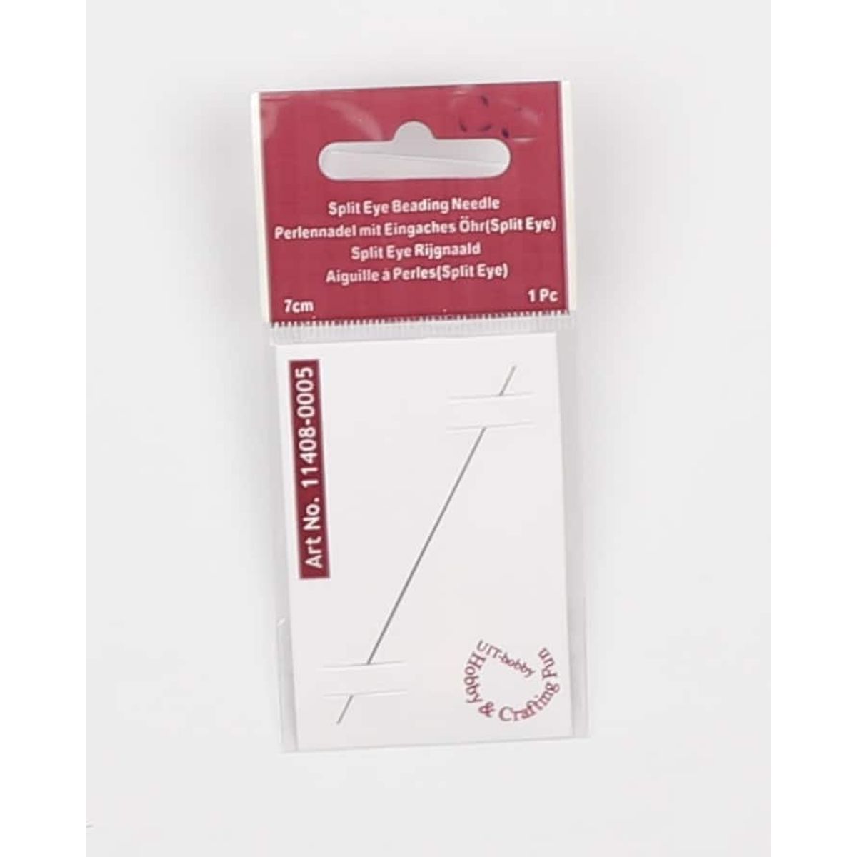 Split eye beading needle