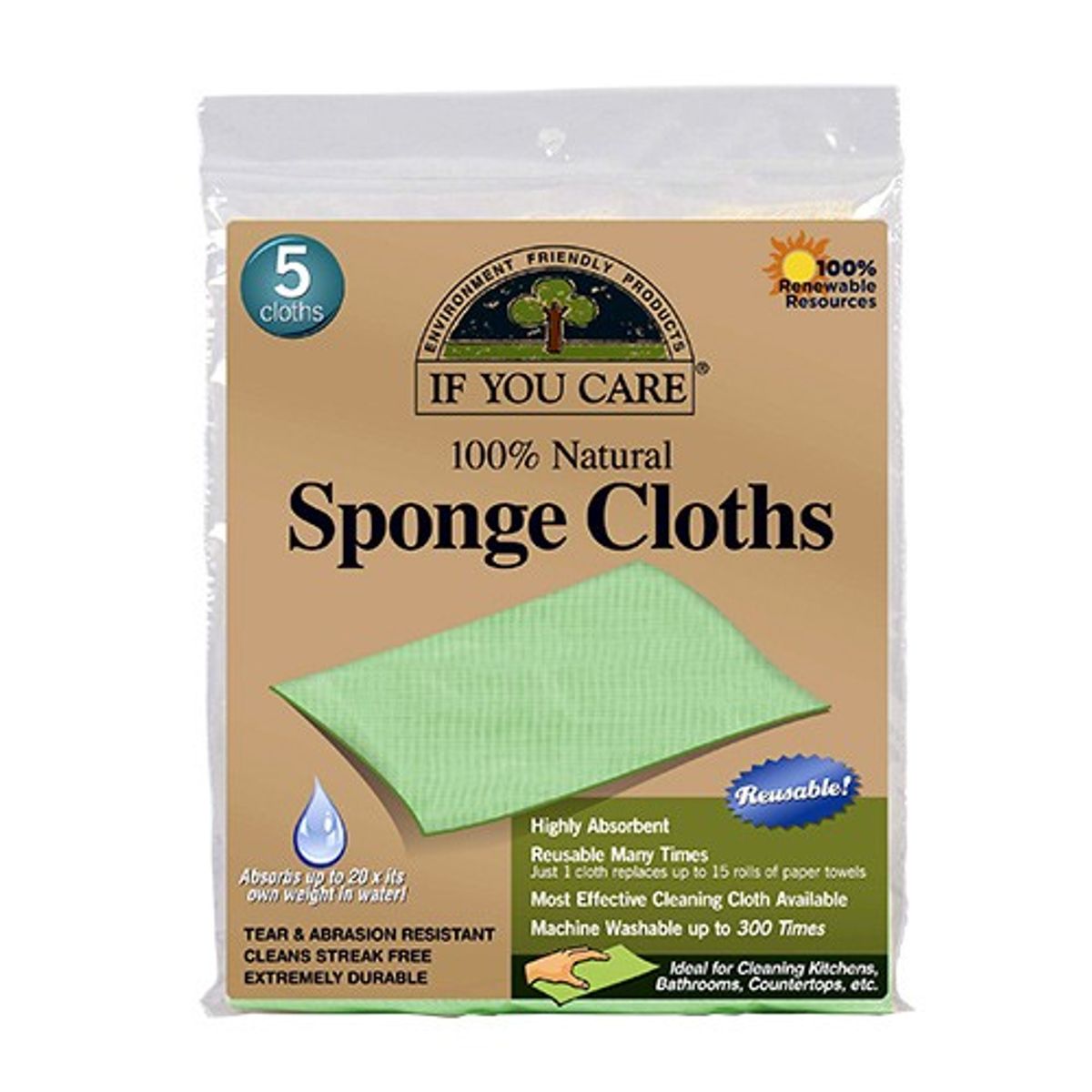 Sponge cloth - 5 stk - If you care