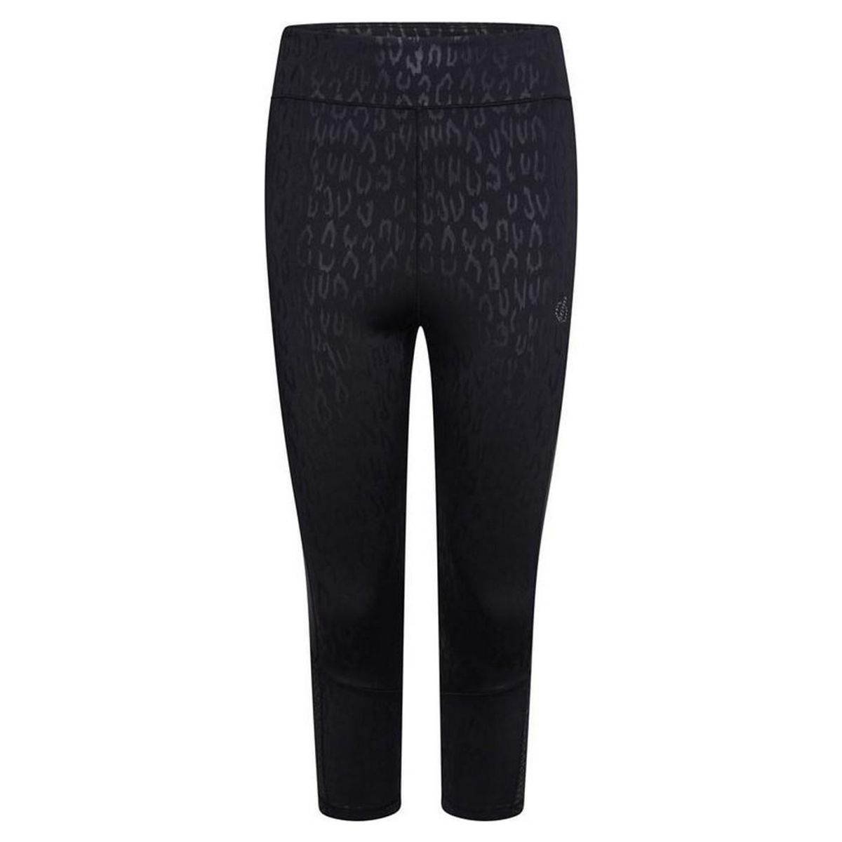 Sport leggings til kvinder Dare 2b Shine Bright 3/4 Sort 36