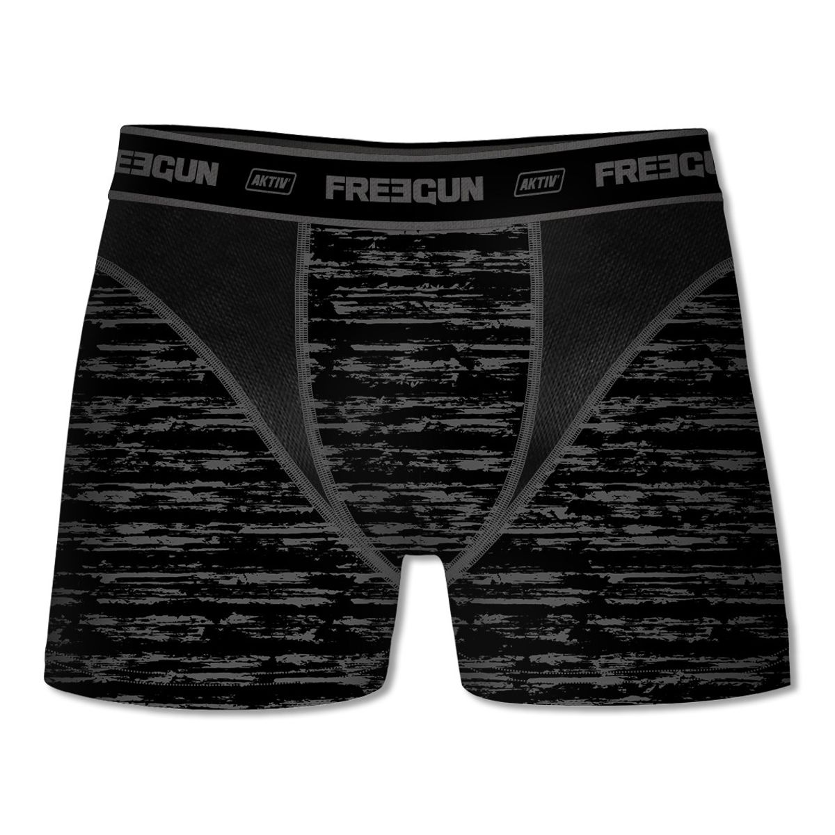 Sports Boxershorts i Microfiber - Grå Mesh - Freegun