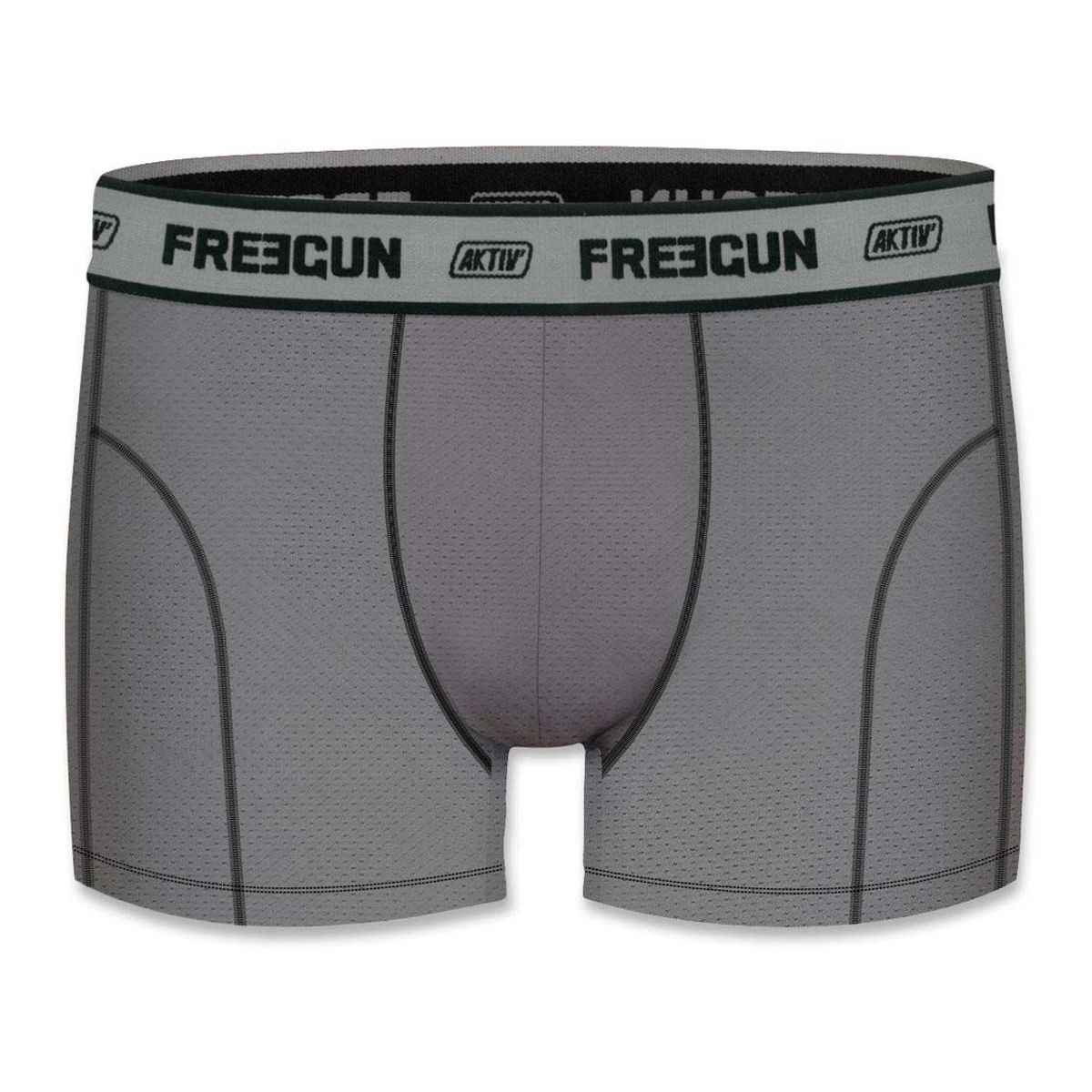 Sports Boxershorts i Microfiber - Grå Mesh - Freegun