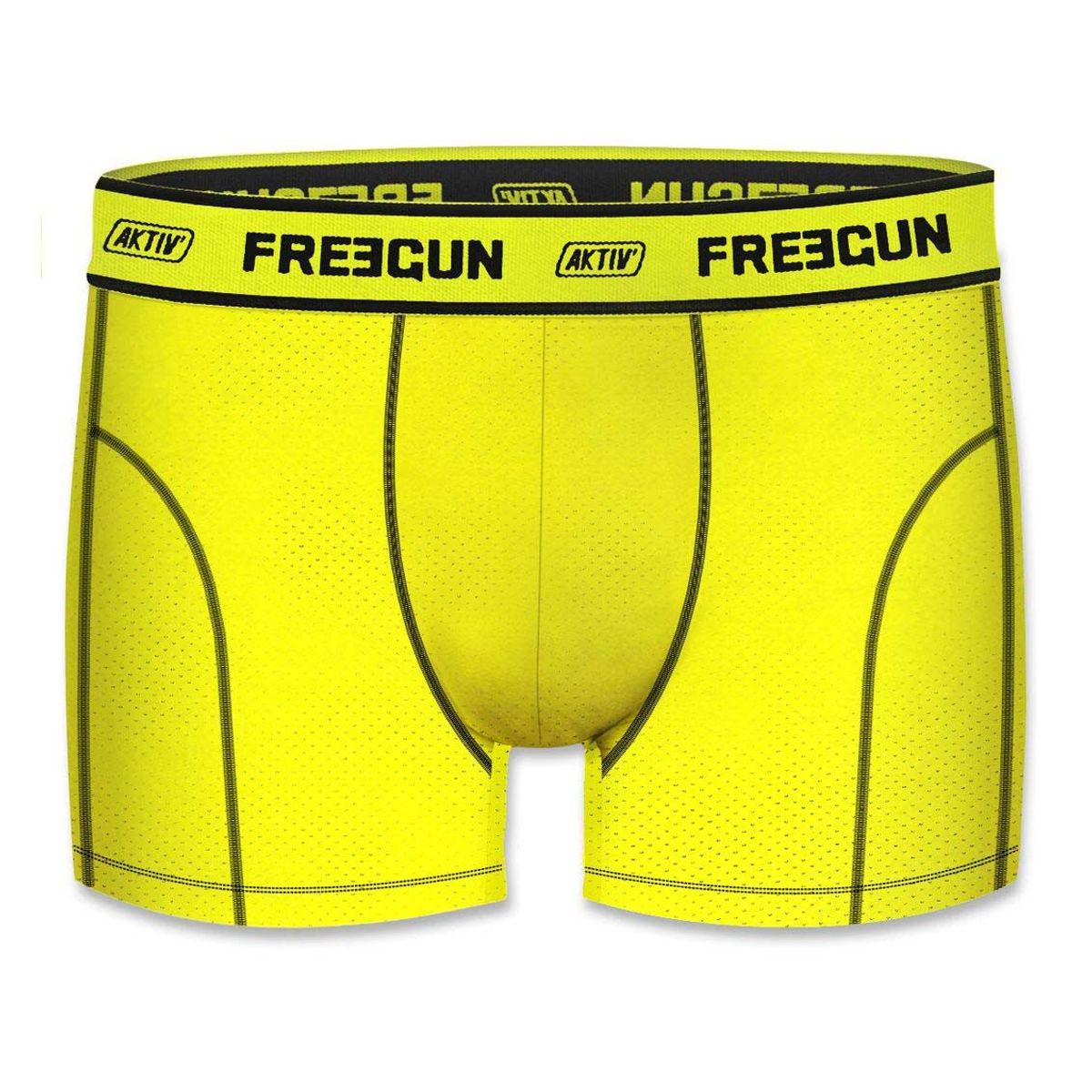 Sports Boxershorts i Microfiber - Gul Mesh - Freegun