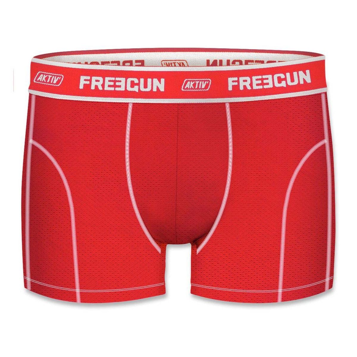 Sports Boxershorts i Microfiber - Rød Mesh - Freegun