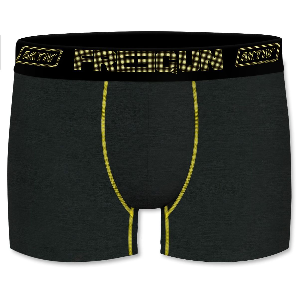 Sports Boxershorts i Microfiber - Sort/Gul - Freegun