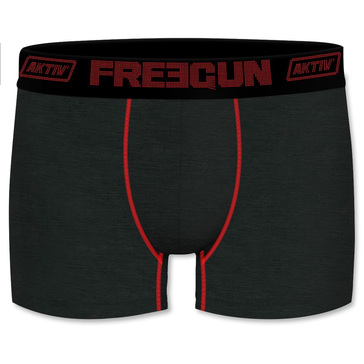 Sports Boxershorts i Microfiber - Sort/Rød - Freegun