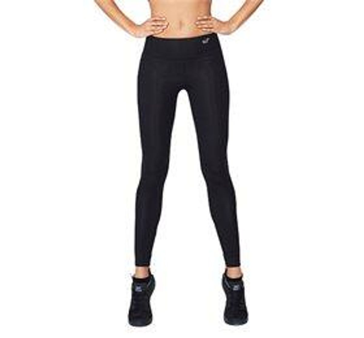 Sports tights Dame sort str. XS