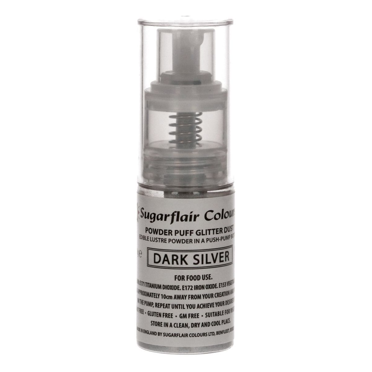 Spray glimmer Dark Silver 10 g - Sugarflair